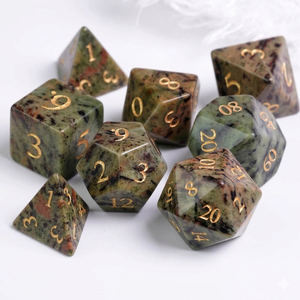 High quality stone <b>dice</b> Kiwi jasper Gemstone Engraved gemstone agate Custom <b>Dice</b> <b>Set</b> Vikings natural Crystal <b>Dice</b> Wholesaler - Product Image 2