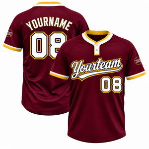 Camiseta de Béisbol Sublimada Personalizada con Rayas en Contraste, Uniforme Ligero y Transpirable de Alto Rendimiento, Jersey de Softbol con Logotipo Bordado Y2K - Product Image 1