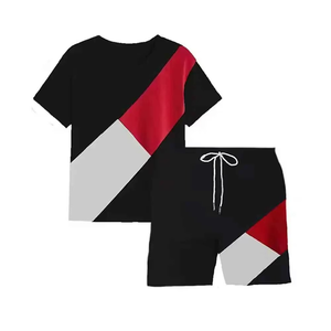 Conjunto Deportivo de Verano Vintage ODM Unisex Ecológico de Algodón, Talla Grande, 2 Piezas, Camiseta y Pantalones Cortos para Hombre, Cuello Redondo, HAWK EYE SPORTS - Product Image 2