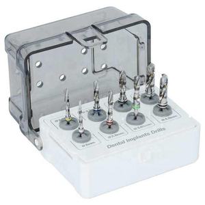 8-Piece Autoclavable Implant Surgery Instrument <b>Kit</b> Gold Plasma Coated Drill Holder Manual Includes Drill CE By Grip Surgical - Product Image 4