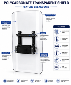 En stock, vente en gros, bouclier de protection en PC pour la défense personnelle - Product Image 3