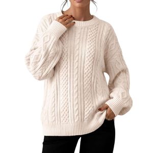 Color Block Cotton Wool <b>Crewneck</b> <b>Sweater</b> Loose Fit Contrast Panel Long Sleeve Knit Pullover <b>Sweaters</b> - Product Image 3