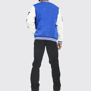 Vestes de baseball et blousons universitaires en cuir pour hommes, style cool, en polaire, tendance, vente en gros, personnalisables - Product Image 5