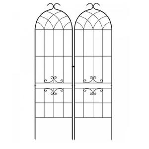 Nouveau treillis de jardin en métal noir pour roses, vigne, glycine et plantes grimpantes, motif carré, taille et forme personnalisables - Product Image 3