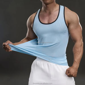 2025ใหม่เสื้อกล้ามโชว์กล้ามเข้ารูปชุดกีฬาสำหรับผู้ชายเสื้อยืดคอกลมแขนกุดสำหรับใส่เล่นกีฬาวิ่งเสื้อออกกำลังกายเพาะกาย - Product Image 6