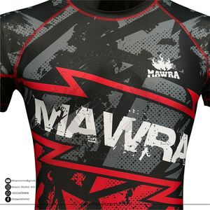 Rashguard de compression Mawra personnalisé pour homme, idéal pour le MMA, le BJJ (sans kimono), les arts martiaux et l'entraînement, à manches courtes - Product Image 4