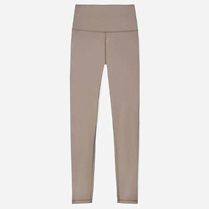 Leggings de sport pour femme, taille haute, longueur cheville, tricotés, avec coutures, en Spandex/Nylon, anti-bactériens, pour le remodelage corporel et la silhouette affinée - Product Image 1