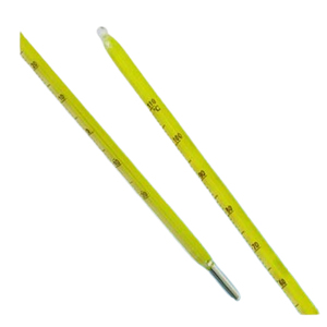 Termómetro de Vidrio Amarillo de Alta Calidad con Serigrafía, Personalización OEM/ODM, Carcasa de Plástico, Marca Rupali Instrument de India, Precio Bajo - Product Image 3