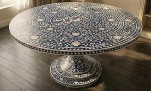 Mesa con Incrustaciones de Hueso de ILAHI, Diseño Moderno con Detalles de Ágata, Almacenamiento Portátil, Muebles para el Hogar - Product Image 5