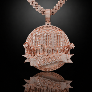 Colgante de Lujo de Plata de Ley 925 con Moissanita VVS Personalizada, Chapado en Oro de 10K, Estilo Hip Hop Iced Out para Fiesta - Product Image 1