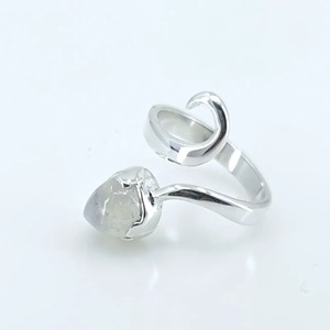 Rainbow <b>Moonstone</b> <b>Ring</b> 925 Sterling Silver Handmade Statement Promise <b>Ring</b> for Women Boho Pear June Birthstone Jewelry - Product Image 1