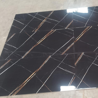 Carreaux de sol en porcelaine émaillée haute brillance 600x1200mm, collection pierre marbre adhésive effet brique, pour salon et salle de bain