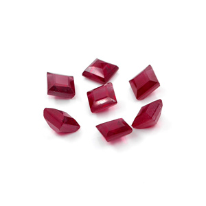 Rubis naturels de Bangkok, carrés calibrés de 6 mm, pierres précieuses de rubis naturelles facettées, prêtes à l'emploi pour la fabrication de bijoux - Product Image 5