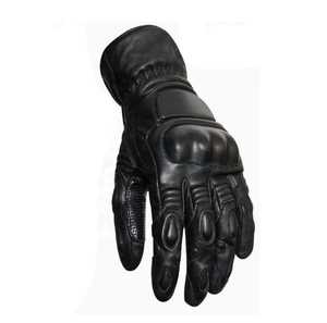 Guantes de Motocicleta de Cuero con Pantalla Táctil, Largos hasta la Muñeca, Transpirables, Ecológicos, Estilo Sencillo, para las Cuatro Estaciones, Color Negro - Product Image 5