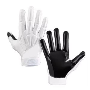 Gants de football américain en cuir de qualité supérieure, style 2025, avec logo personnalisé, gants d'entraînement durables pour les joueurs et les équipes - Product Image 1