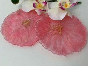 Premium Handmade Resin Coaster Set Stylish <b>Decorative</b> Drink Coasters for Home Dining Table Coffee Table Kitchen <b>Restaurant</b> Hotel - Product Image 2
