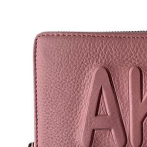 Women's Pink Zip Around Wallet with Embossed AKA Lettering, <b>Long</b> Faux Leather Clutch <b>Purse</b> with Card Slots and Coin Pocket - Product Image 4