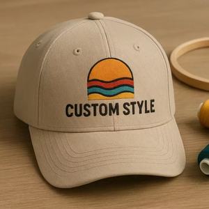 Gorra Casual de 6 Paneles con Diseño de Lazos Bordados a Mano, Camuflaje, Visera Curva Tipo Pico de Pato, 100% Algodón, Ajustable - Product Image 1