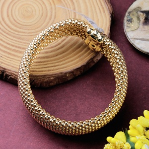 Wholesale Yellow Gold Plated 925 <b>Sterling</b> <b>Silver</b> CZ Pave Bar Beaded Mesh <b>Bracelet</b> Memoria Jewels - Product Image 4