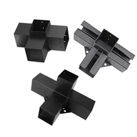 Support de gazebo très vendu, support à angle droit 4 voies, kit de base pour poteaux en bois, poutres de gazebo, gazebo de terrasse