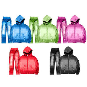 Survêtement pour homme surdimensionné noir personnalisé à manches longues pour l'automne, style streetwear hip hop avec motif 3D et logo imprimé à l'écran - Product Image 6