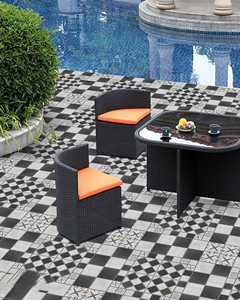 Baldosas Decorativas para Exteriores con Diseño Floral, Aspecto de Piedra, para Patio, Jardín, Terraza y Caminos - Product Image 2