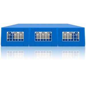 Waterproof Blue Outdoor Party Tent 10' X 30' with 8 Removable Sidewalls Canopy Patio Gazebo for Weddings & Parties - Product Image 1