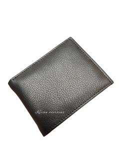 กระเป๋าสตางค์ผู้หญิงทำด้วยมือคุณภาพสูงแบบพับสองด้านเข็มขัดหนังวัวอัลลอยเหล็กความยาวตามสั่ง - Product Image 1