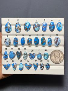 Cabochon de turquoise certifié IGI Golden Hill, 100% naturel, bleu ciel mélangé, 18x12x3MM, 1 pièce, pierre précieuse non montée pour la création de bijoux - Product Image 3
