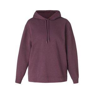 เสื้อสเวตเตอร์มีฮู้ดขนาดใหญ่สำหรับผู้หญิง ผ้าฝ้ายสีพลัม ถักทอระบายอากาศได้ดี สไตล์ฤดูใบไม้ร่วง - Product Image 1