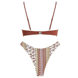 New Arrival Women's High Quality Eco-Friendly Quick Dry Print Two Piece <b>Bikini</b> <b>Set</b> for Beachwear Swimwear - Product Image 2
