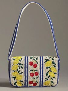 Sac à bandoulière de soirée en verre noir perlé, brodé paysage urbain, sac à main portable avec fermeture éclair pour femme, idéal pour les fêtes et les voyages - Product Image 3