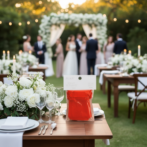 Sacchetti Regalo Ilan 10x15cm Rossi 8pz Buste per Bomboniere Matrimonio e Feste - Product Image 2