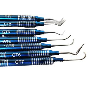 Spatule de remplissage en résine composite dentaire à manche creux, ensemble esthétique de 7 pièces, manuelle, stérilisable, en acier inoxydable, CE ISO dentaire - Product Image 3