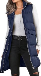 <b>Women's</b> Breathable Winter Puffer Vest <b>Sleeveless</b> Lightweight Nylon <b>Jacket</b> Quilted Outerwear Warm Padding Zipper Front Casual - Product Image 3