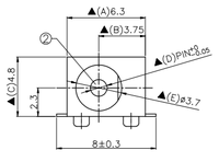 Connecteur d'alimentation CC 2 broches 3,7 mm DC00470 personnalisé en usine, prise d'alimentation CC