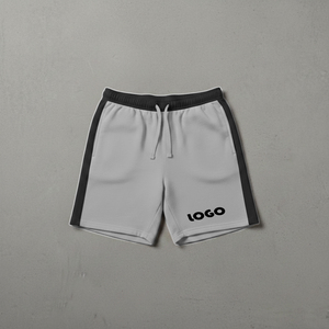 Shorts pour hommes sur mesure en gros, 100% coton molletonné, logo imprimé en 3D, poches arrière, couleur unie - Product Image 2