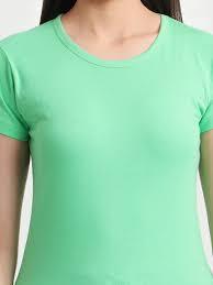 Easy Match <b>Travel</b> Friendly Solid Color Slim Fit Breathable O-<b>Neck</b> Knitted Polyester 200g Women's Short Sleeve T-Shirt - Product Image 3