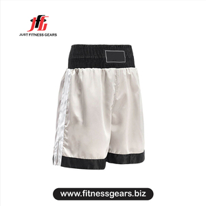 กางเกงชกมวยสีน้ำเงินสำหรับผู้ชาย JUST FITNESS GEARS ผลิตจากโพลีเอสเตอร์ 100% ทนทาน เหมาะสำหรับศิลปะการต่อสู้ ขนาดผู้ใหญ่ - Product Image 4