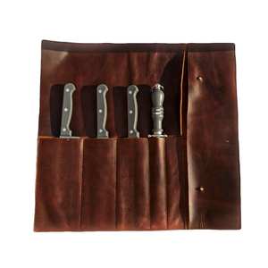 Étui de transport pour couteaux de luxe OEM pour chefs, en cuir véritable, pour le camping et les activités de plein air, LKR-0248 - Product Image 1