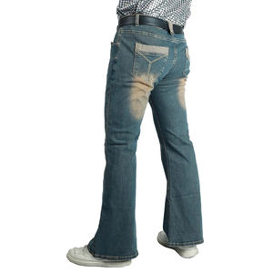 Pantalones vaqueros de mezclilla con lavado ácido para hombre, diseño personalizado al por mayor, estilo urbano, patrón sólido para la temporada de otoño - Product Image 2