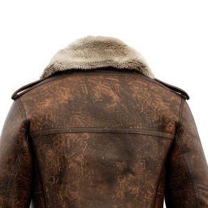 100% Genuine Sheepskin Leather <b>Sherpa</b> <b>Jacket</b> For <b>Man</b> With Fur Custom Design Breathable Casual Winter Leather <b>Sherpa</b> <b>Jackets</b> - Product Image 4