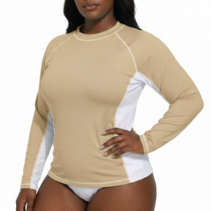 Camiseta Deportiva de Manga Larga para Mujer, Protección UV, Secado Rápido, Elástica, para Natación - Product Image 1