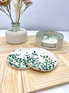 HIGH GARDEN-THEMED RESIN <b>COASTERS</b> Set Stylish Cup Model <b>Drink</b> <b>Coaster</b> - Product Image 6