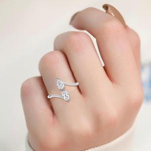 Bague en diamant de laboratoire, mode, demi-sertissage, taille étagée, ovale, pour femme, or rose, or blanc, 9K, bijou élégant et intemporel - Product Image 1