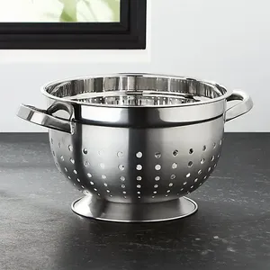 High Capacity Deep <b>Stainless</b> <b>Steel</b> <b>Colander</b> Eco-Friendly Design for Draining Pasta and Rinsing Vegetables and Fruits - Product Image 4