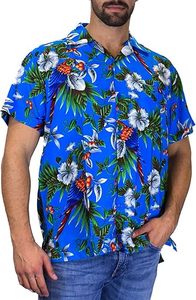 Camisas Hawaianas de Manga Corta para Hombre, Diseño Nuevo, Verano, Antiarrugas, Popelina, Estampado Personalizado de Cerezas y Loros, Algodón, Sublimación, en Oferta - Product Image 3