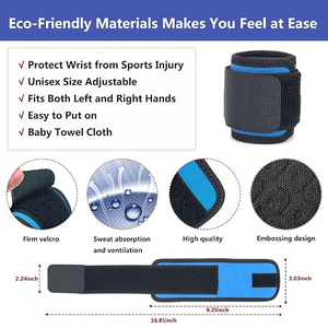 Bandes de compression en néoprène pour poignets, soutien musculaire pour la musculation et l'entraînement en salle de sport - Product Image 4