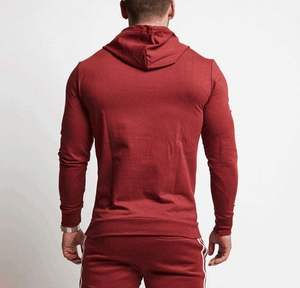Sudadera con capucha para hombre, estilo deportivo, para gimnasio y correr, de tejido grueso, de secado rápido, transpirable, con capucha, personalizable, servicio OEM y ODM. - Product Image 4