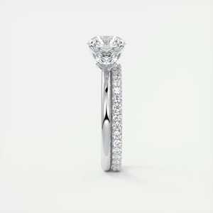 Bague de fiançailles classique solitaire à trois pierres avec diamants ronds de 2,00 carats cultivés en laboratoire en or blanc 14 carats - Product Image 4